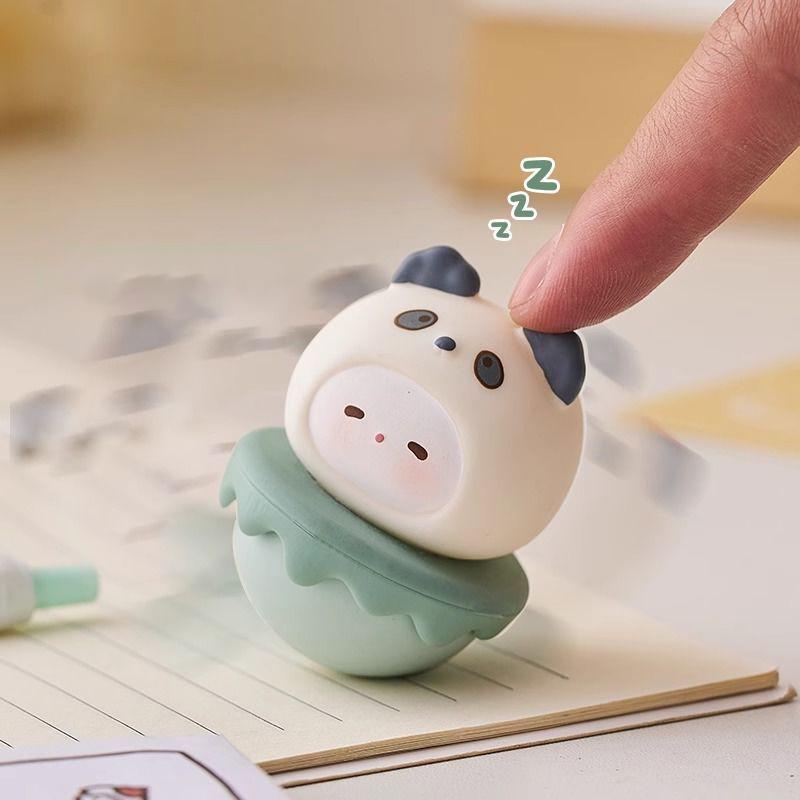 Cartoon Tumbler Ornament Mini Tumbler Toys Ornaments Desktop Festival Decoration For Christmas Easter Carnival Party Favor