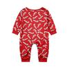 Matching Family Christmas Pajamas Set Long Sleeve Neck Top and Pants for Parents Kids Holiday Wear