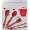 COOKER KING Ergonomic Silicone Spatula & Spoon Set