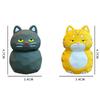 Resin Cat Anime Figure Q Version Desktop Doll Kawaii Cat Model Figurines Decoration