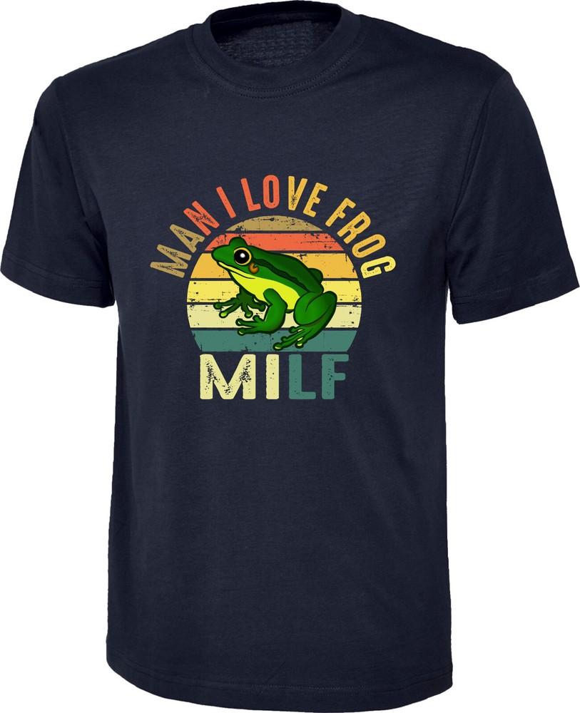 Unisex I Love Frog Milf TShirt Vintage Funny Milf Spoof Meme Gifts Unisex Tee Top S