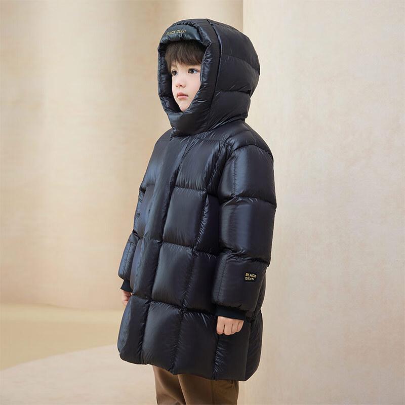 Gaofeng Black Gold Kids' Long Puffer Goose Down Jacket 5.0