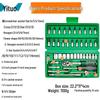 151-Piece Black Chrome Vanadium Steel Socket and Auto Repair Tool Set