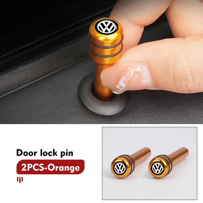 4pcs Car Truck Aluminum Door Lock Knob Pull Pins Auto For Volkswagen VW Passat Golf 4 5 6 Tiguan Polo Scirocco Jetta CCOJ1