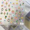 5D Floral Spring Nail Art Stickers: Embossed Pastoral Flower Decals for DIY Manicure