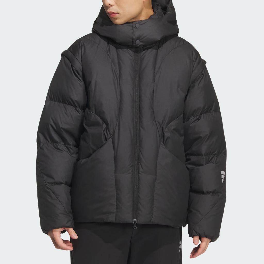 Adidas FOS FW25 Future Style Down Jacket Water Resistant Warm Hooded Loose 600 Fill Duck Down Long Sleeve Men Jacket KC2587
