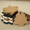 100pcs 5.5*5.4cm DIY Kraft Christmas Tree Shape Hang Tag Christmas Party Deco Paper Cards Gift Tag