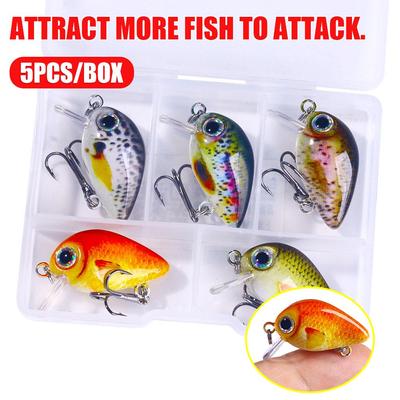 2.7CM-1.5G Mini Wobbler Fishing Sinking Crankbaits For Pike/Trolling Rattling Baits Set Perch Fishing Lure Artificial Hard