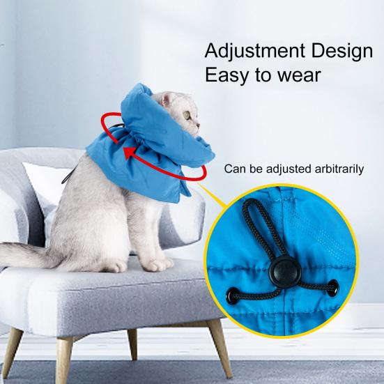 Katze Schutzkragen Verstellbar Winddicht Hautfreundlich Beißschutz Polyester Wundheilung