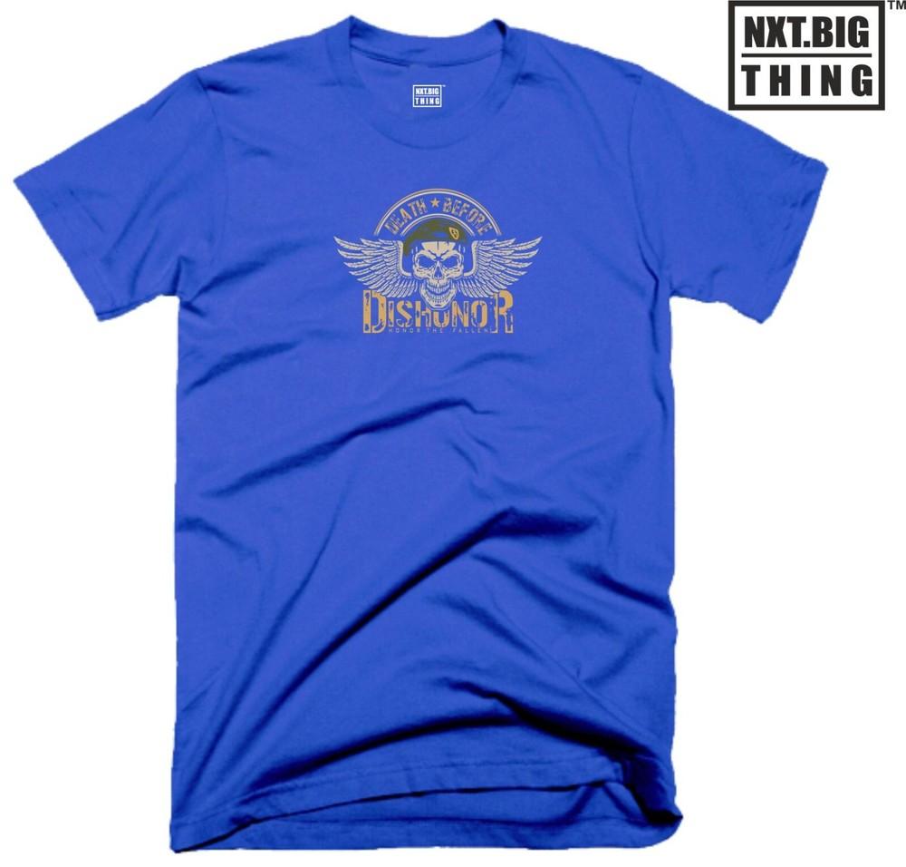Death Before Dishonor T Shirt Casualwear Skull Army Military Heroes Fun Gift Top