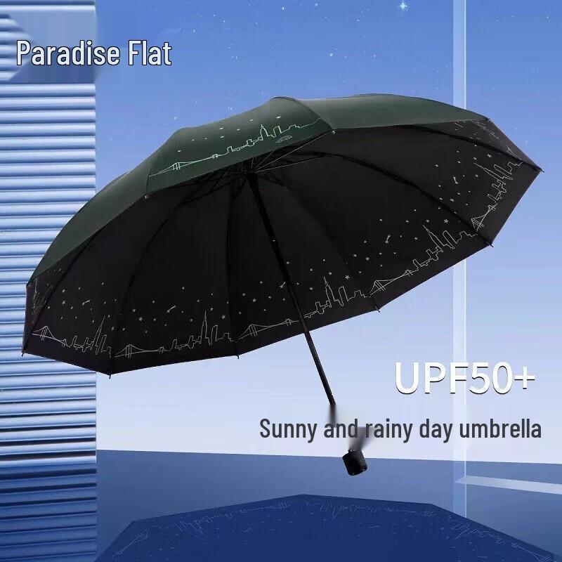 Paradise 10-Rib Reinforced Folding UV Umbrella