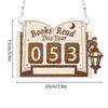 Books Read This Year Counter Wood Library Decor Book Read Tracker Board for Readers Students Teachers Librarians Writers Authors