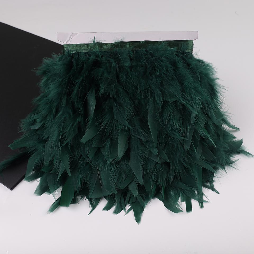 

10 метров отделка бахромой из перьев индейки 10-15 см перья марабу лента рукоделие одежда платье шитье плюмаж украшение 10 meters лес зеленый