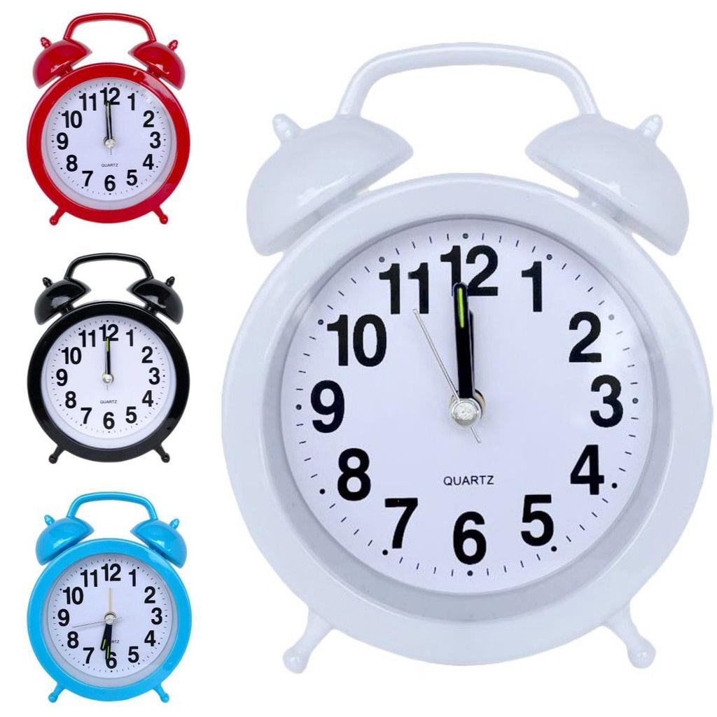 Retro Loud Alarm Clock With Double Bell Design And Silent Pointer For Sleepers