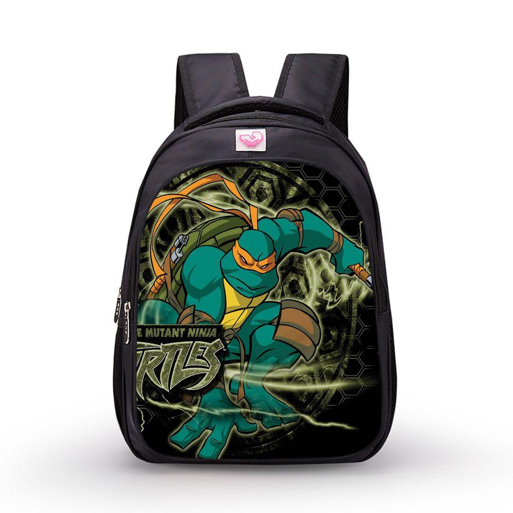 Tmnt Children's Cartoon Waterproof School Backpack With High Capacity And Breathable Design