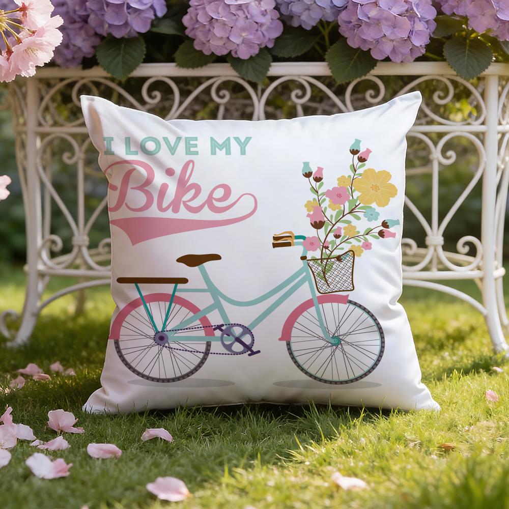 Country Flower Bicycle Cushion Cover Home & Car Dual-Scene Pillow Cover: Reversible for Premium Comfort