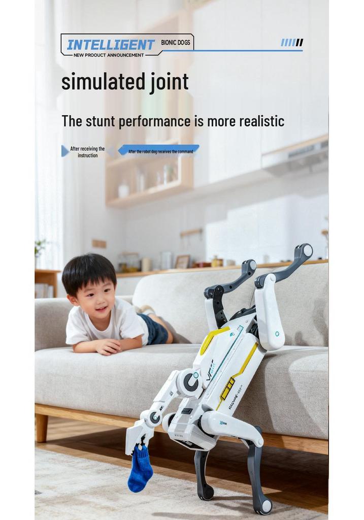 AI Remote Control Robot Dog with Voice Interaction and Stunt Features