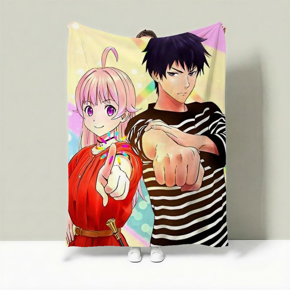 

Anime W-Witch Watch Throw Lightweight 240g Flannel Blanket Soft Skin-friendly for Summer Cooling 75cmx90cm
