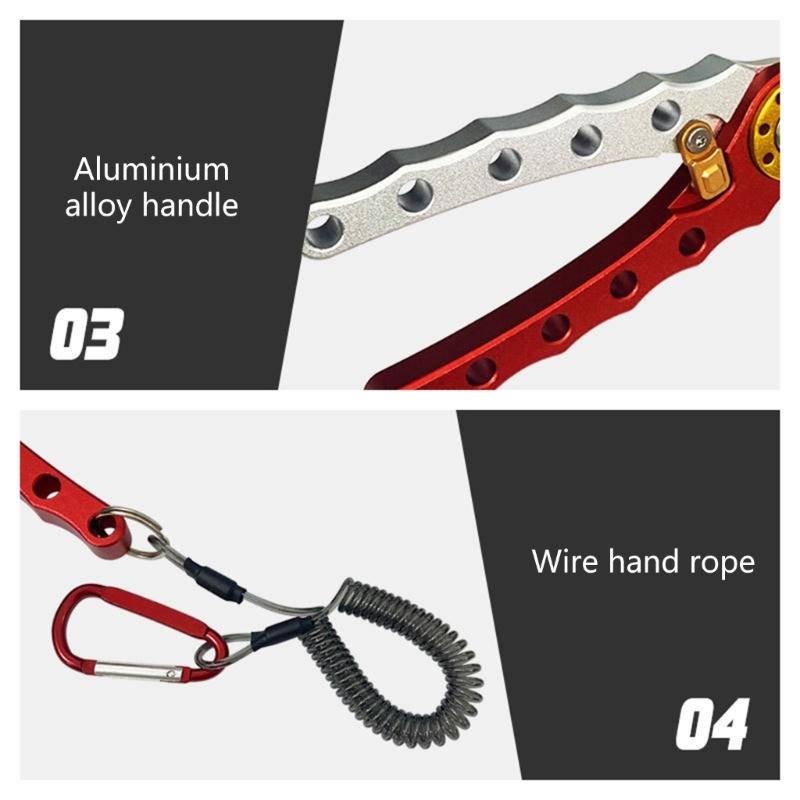 Fishing Grippers Fishing Hook Remover Aluminum Alloy Fish Plier Grip Clamps Grabber Fish Controllers Fishing Plier Tools
