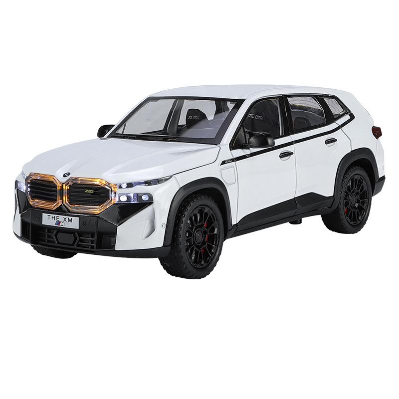 

1/24 BMW The XM SUV Alloy Sports Car Model Diecast Metal Toy Car Vehicles Model Simulation Sound and Light Collection Childrens Gift белый