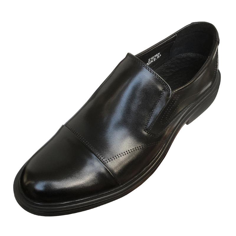 Široká hlava tříkloubové kožené boty Pánské obchodní šaty Kožené prodyšné svatební boty pro ženicha Pánské kožené boty s jedním pedálem