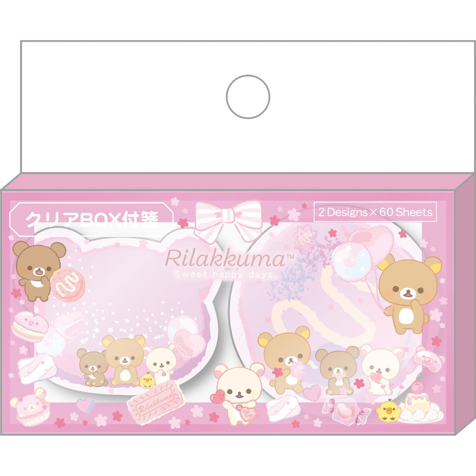 

Rilakkuma Прозрачная коробка с липкими записками MH20801 San-X