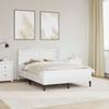 Bed Frame with LED Light Strips White 120 x 190 cm Faux Leather
