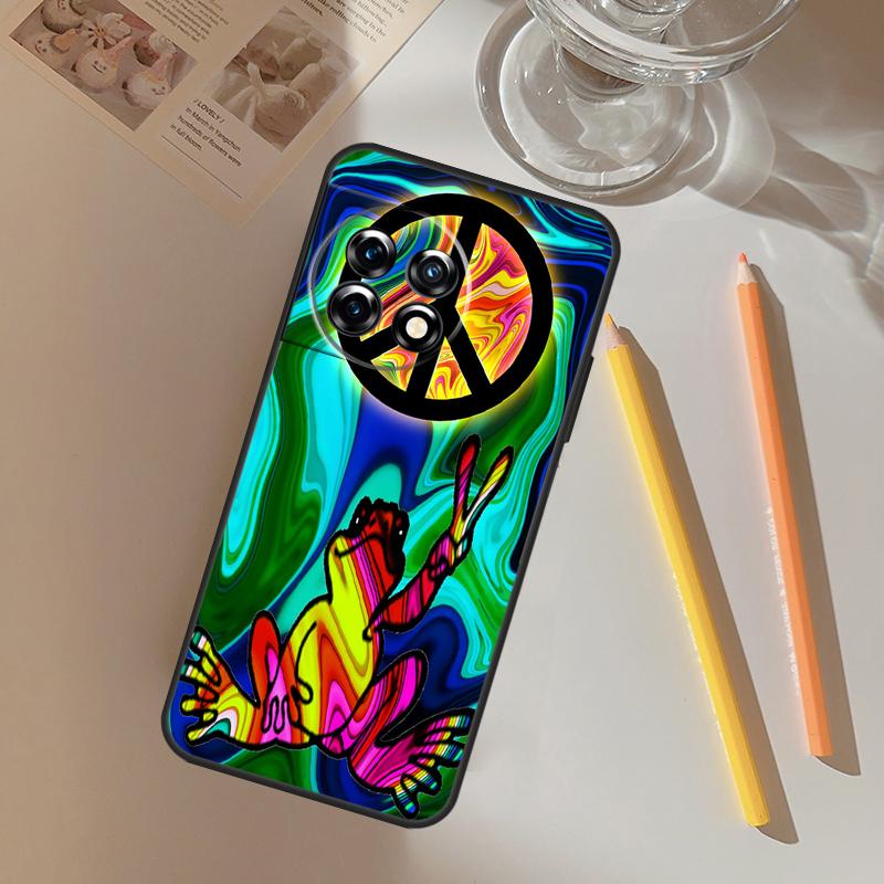 Psychedelic Art Peace Funda For OnePlus 12 12R 13 R 11 9 10 Pro 8T 9RT 10T OnePlus Nord 4 CE 2 3 Lite N20 N30 Case