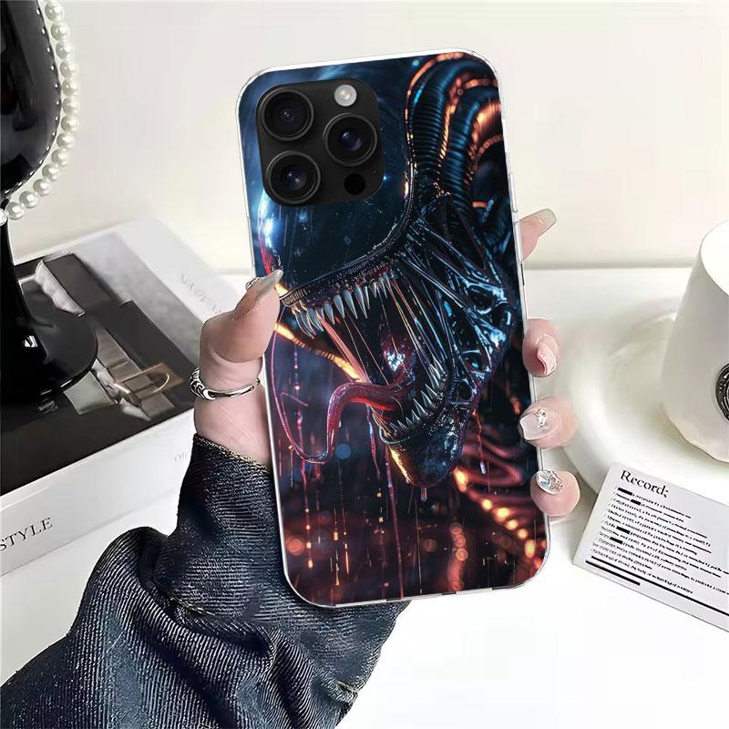 Cool A-Alien X-Xenomorph For iPhone 17 Air 16 15 14 Plus 13 Mini 12 11 Pro Max Phone Case 16E 7 Print 8 SE Fundas Cover Soft Coq