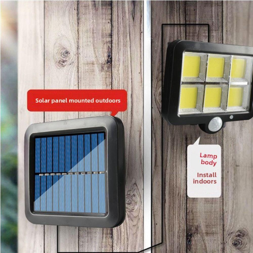 Split Design Solar Induction Lamp Waterproof LED Energy Saving Waterproof LED Wall Lamp Solar Powered Human Body Sensor