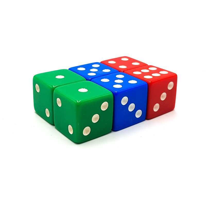 5PCS Acrylic Dice 25MM Family Party Fun Role Playing Classroom Math Counting Teaching Board Games Accessories