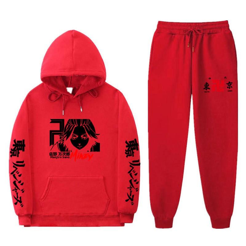 Mens Thick Fleece Hoodie Jogger Set Casual Hip Hop Streetwear Two Piece Outfit