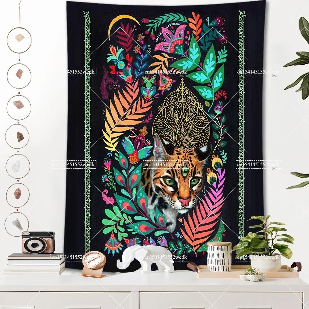 Raven Norse Folk Tapestry Medieval Animals Birds Tarot Tapestrys Room Decor Aesthetics Landscape Art Posters Background Cloths