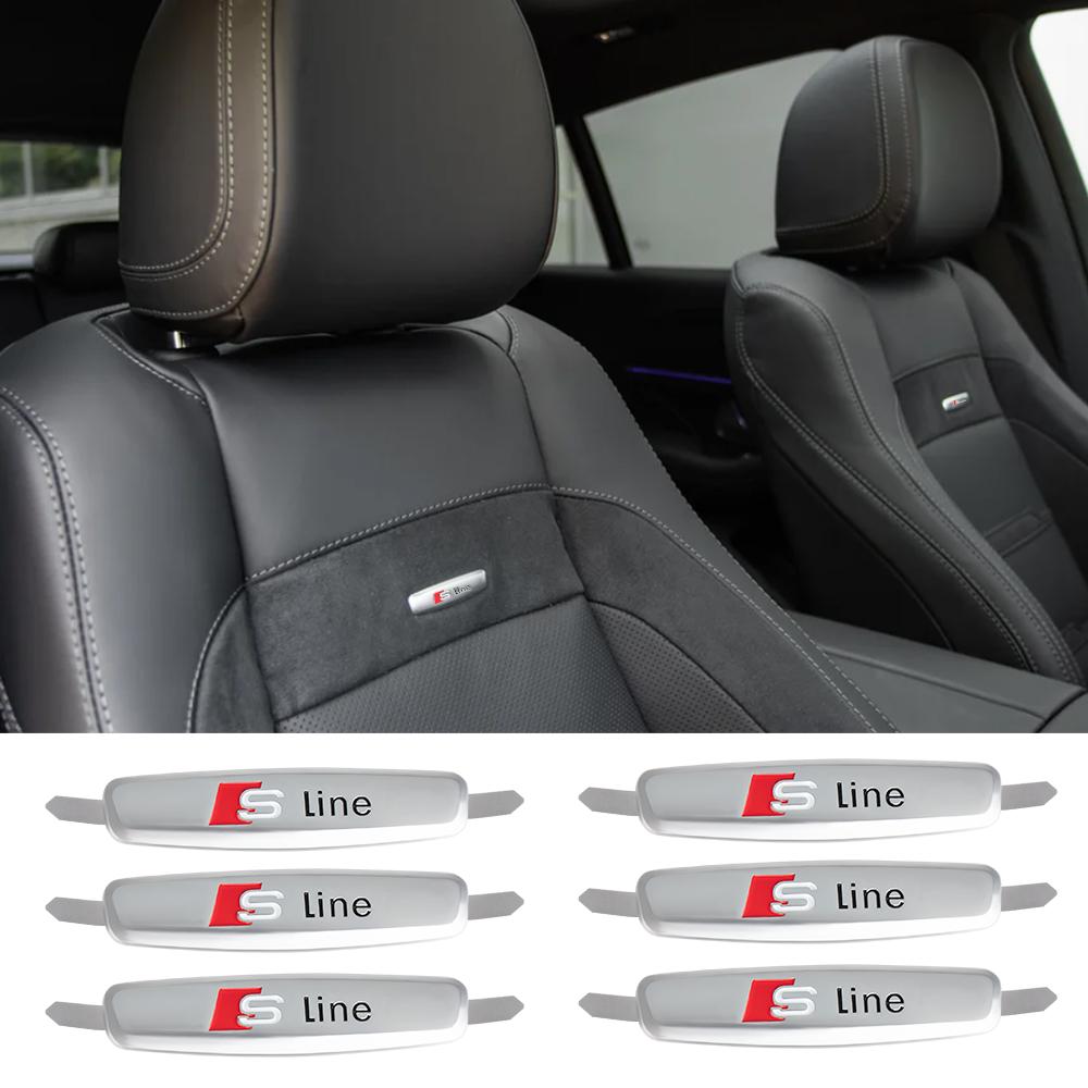 For 3q SLINE A4 B5 B6 B7 B8 A1 A3 8P 8L A6 C5 C7 A5 A7 A8 Car Seat Center Console Badge Sticker Cover Decor Auto Accessoriesq3