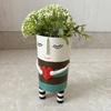 1PC Resin Vase Home Decoration Resin Crafts Unique Colored Vase Gift Hand-made Vase For Home Bedroom 2 styles