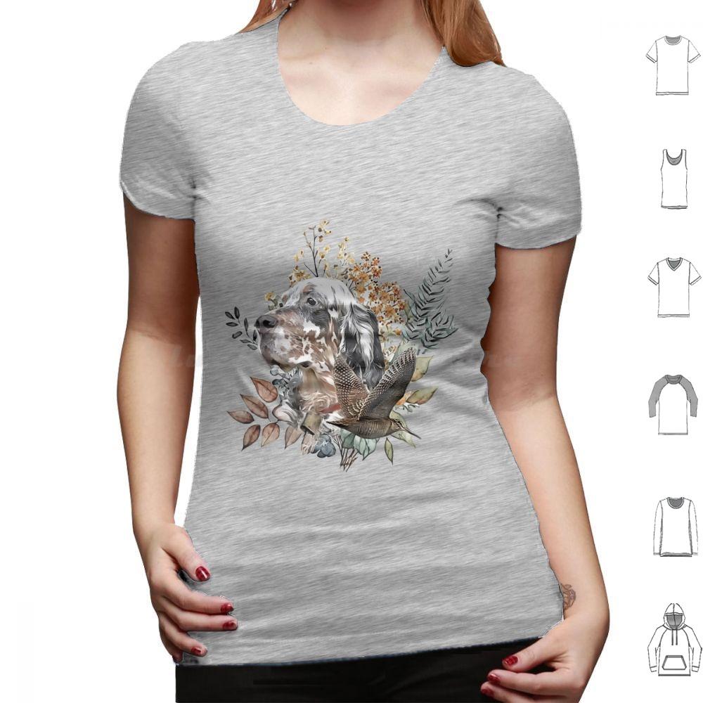 English Setter Woodcock Hunting Art T Shirt 6xl Cotton Cool Tee English Setter Woodcock Hunting Hunting Hunting Art Bird