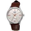 CASIO BESIDE Quartz Sapphire Brown Leather International Model [Casio] Men's Watch, Glass, BMS-100L-5AV, Band, 24-Hour Display, Silver, [Used]