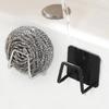 1-10pcs Kitchen  Stainless Steel Sponge Holder Sink Self Adhesive Drain Drying Rack Household Wall Hooks Kitchen Accessories