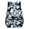 Hip Hop Kpop Jugendliche Schultaschen Unisex Niedliche Panda-Reisetaschen 3D-Druck Oxford Wasserdicht Notizbuch Schulrucksäcke