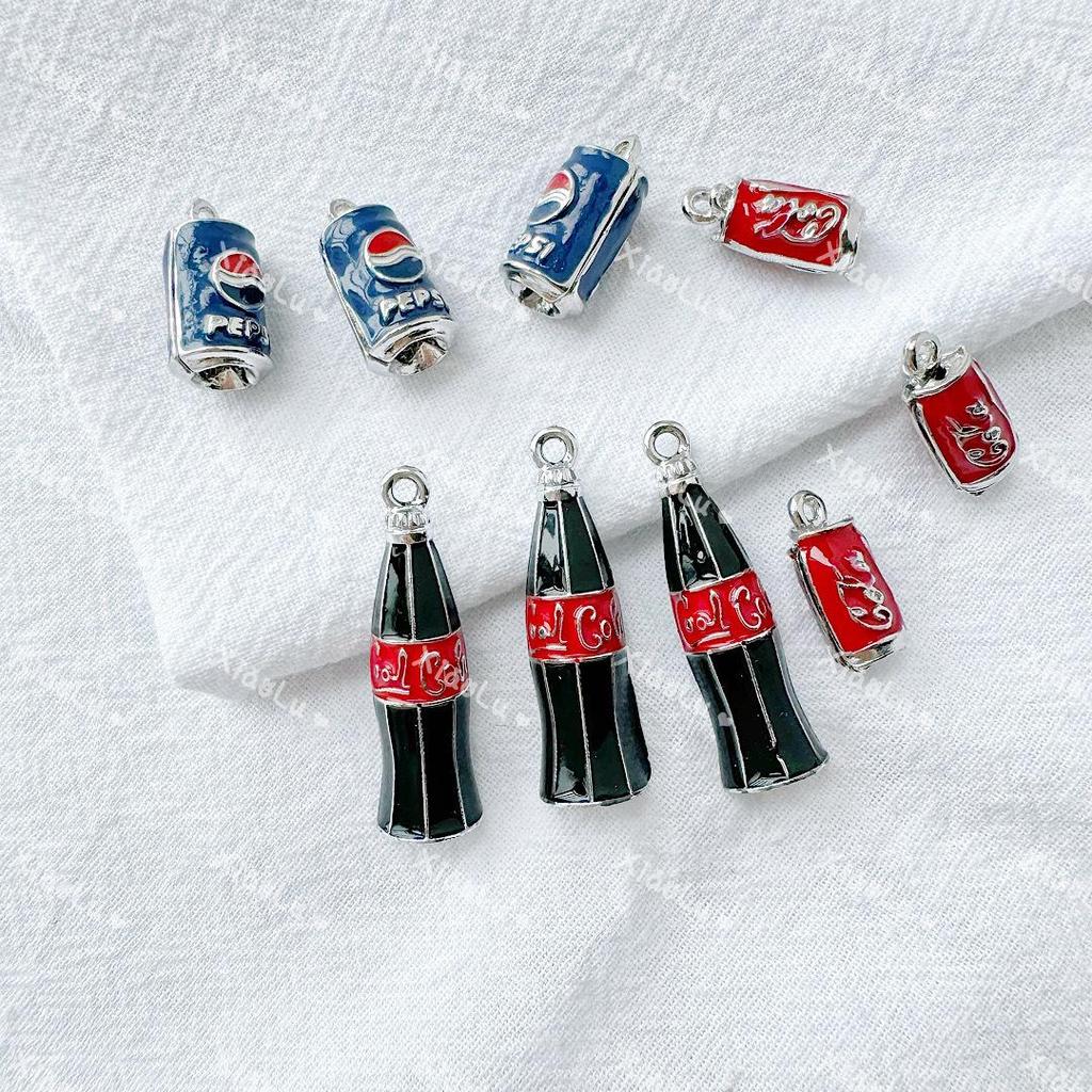 Ručně vyráběný slitina Kapající olej Plechovka Coca-Cola Přívěsek Korálek pro Náramky & Náhrdelníky