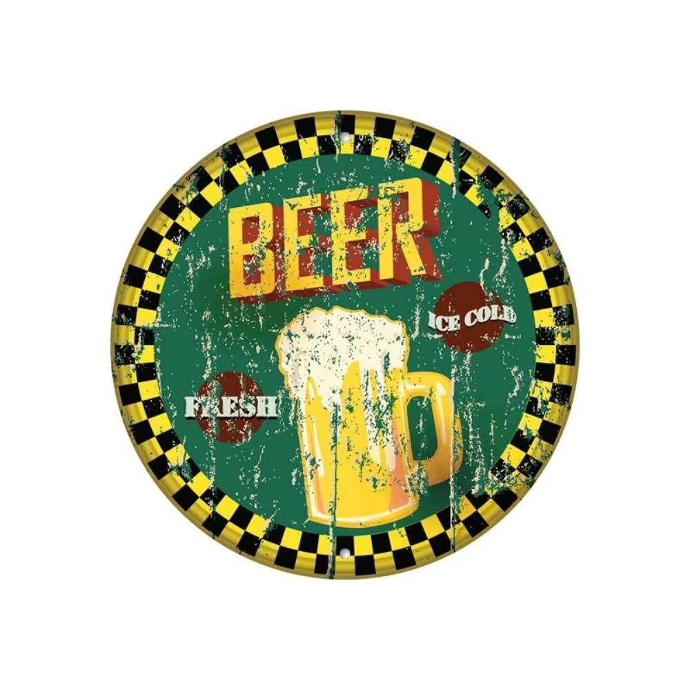 

Новый - стиль Винтажная круглая жестяная табличка «Route 66»: Бар Декор Стены Фон Мурал с Дизайном Номерного Знака 20x20cm