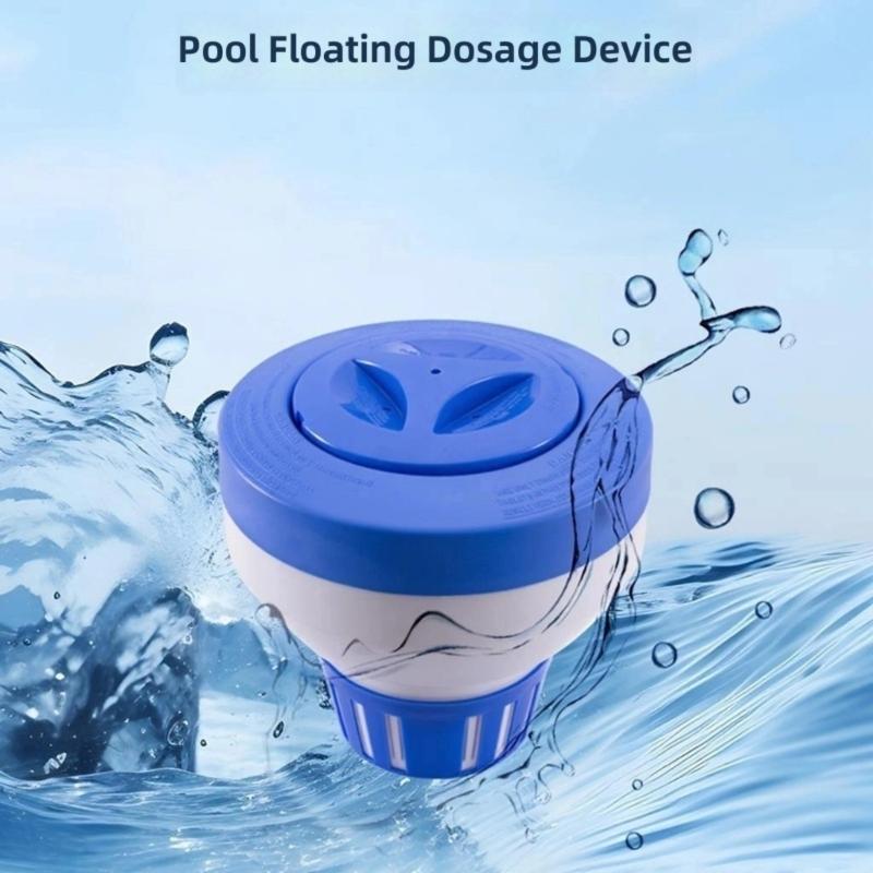 Strong Plastic Floating Swimming Pool Chlorinator With Large Capacity For Continuous Water Maintenance