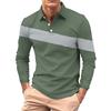 Men's Long-sleeved Collared Button-down Pocket Casual Top