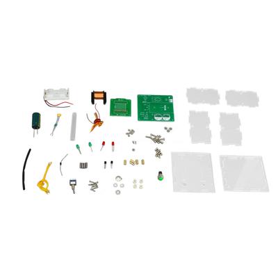 High Voltage Electromagnetic Gun DIY Kit Coil Voltage Booster Gun Toy Kit for Teaching 100V