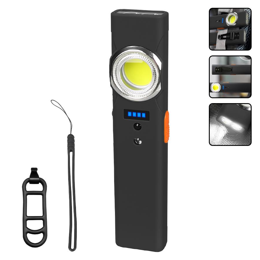 LED Intelligent Sensor Flashlight Warning Light USB Rechargeable Portable Hand Lamp Outdoor Lighting Camping Fishing Torch