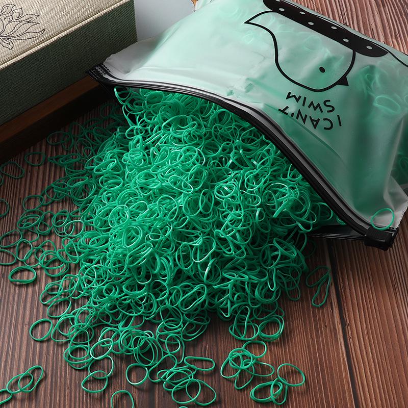 Einweg-Gummibänder für Kinder mit kleinem Lederetui - Haarschmuck für Mädchen