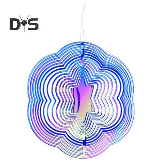 Hexagon 3D barevná větrná vrtule Ptačí reflektor Vysoce reflexní Vnitřní Venkovní Zahrada Dvůr Farma Závěsná zvonkohra odstrašující ptáky Ozdobný přívěsek