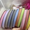 Pastoral Style 0.9cm Plaid Ribbon for DIY Hair Accessories