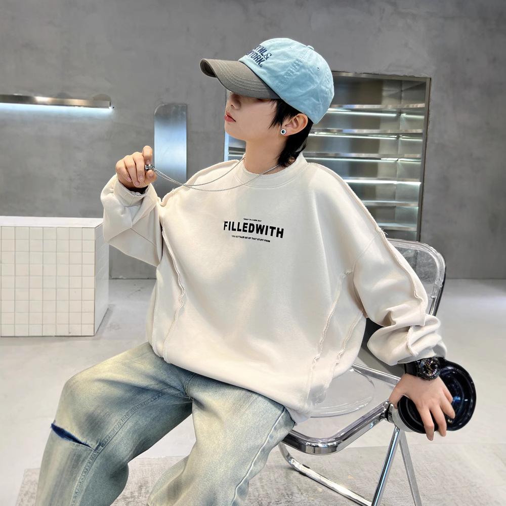 Boys Handsome Fashion Hoodie 2025 Spring Children's Casual Top