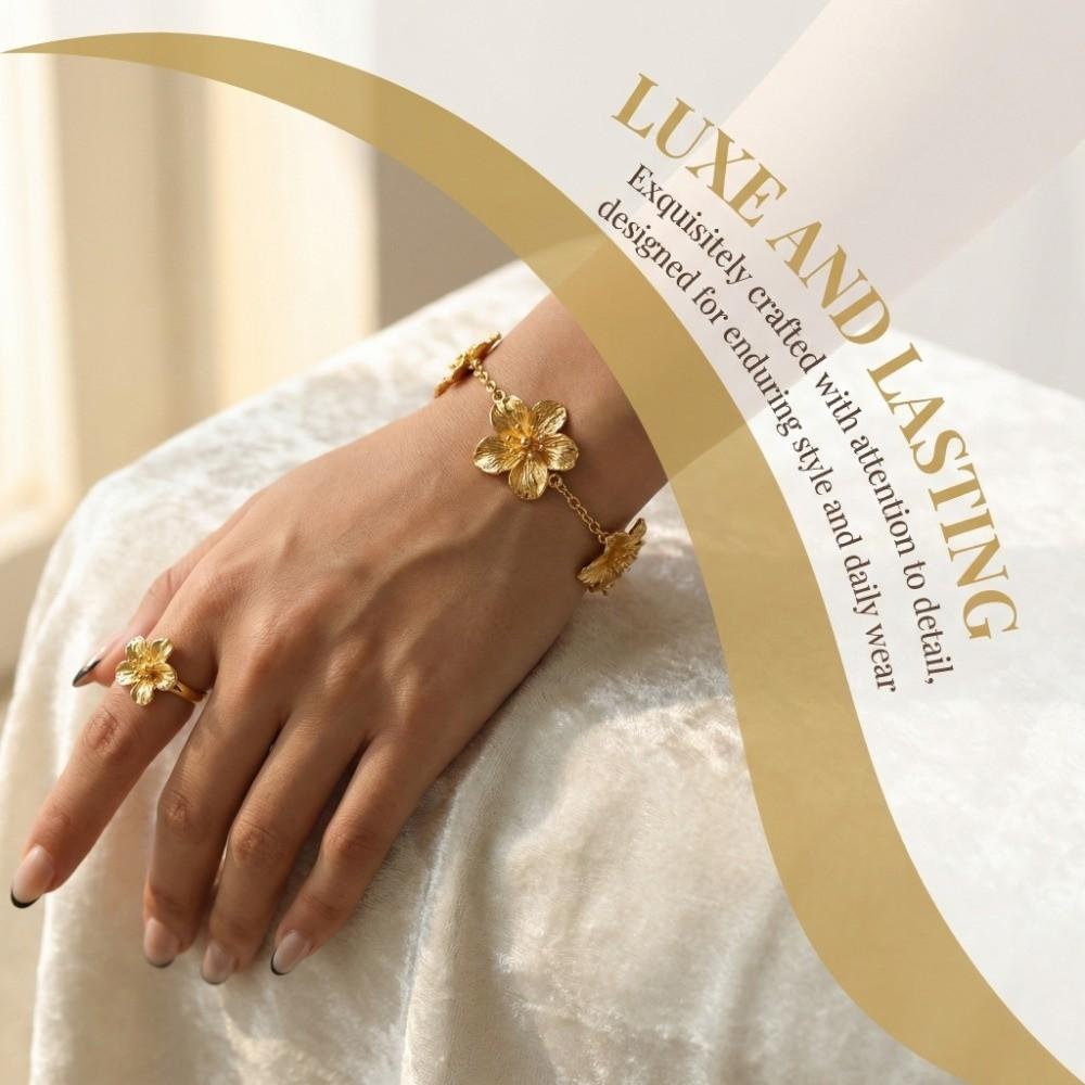 Bohemian Style Flower Jewelry Set Geometric Women Jewelry Suit  Party